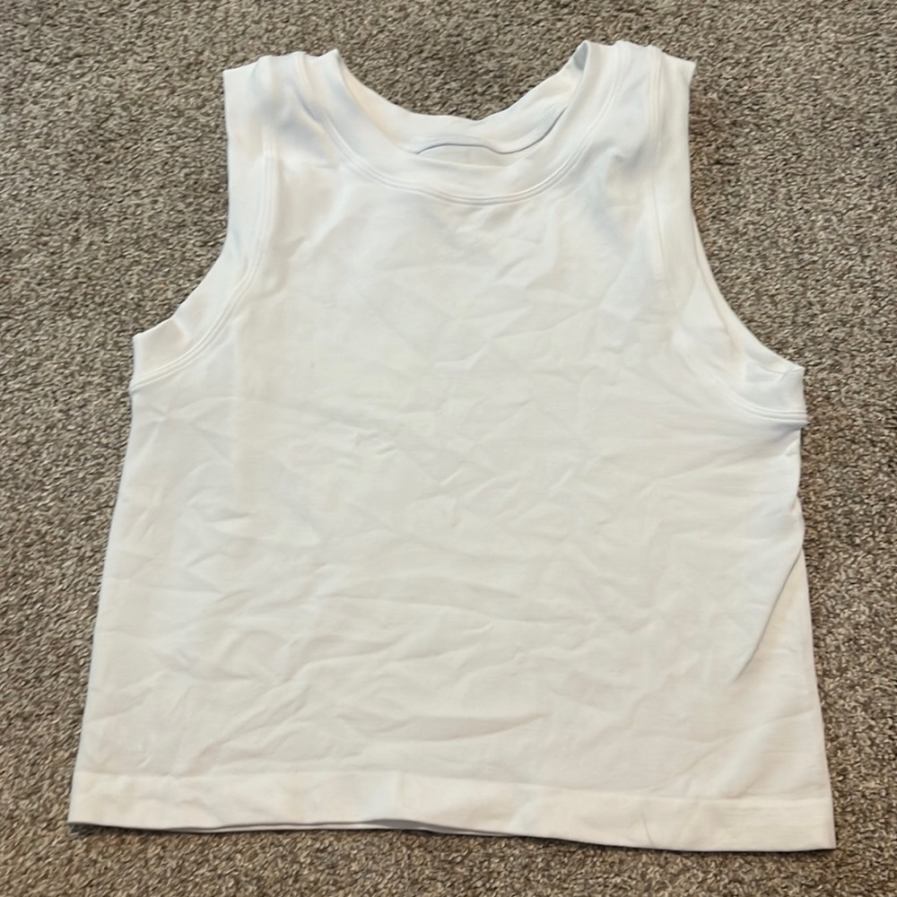 White cropped tank top